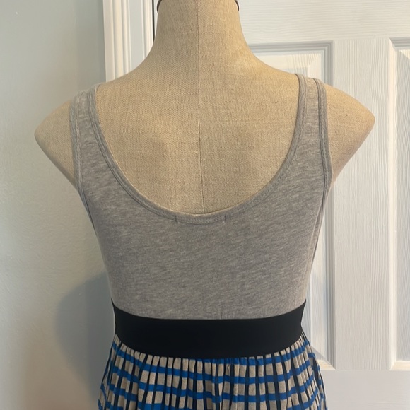 Twnntyone Dress mini blue black gray plaid Sleeveless womens size M rayon cotton - Picture 10 of 16